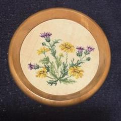 ヴィンテージ　クロスステッチ刺繍　額絵