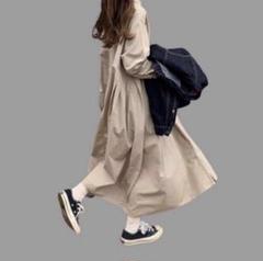 トゥルーカラーズマーケットファシル綿100 ロングコートシャツ