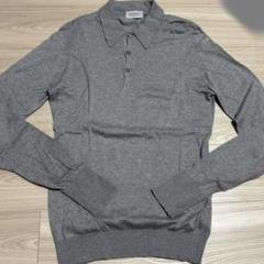 【美品⭐︎セール】ジョンスメドレー　ロングスリーブニットポロ グレー Ｓ