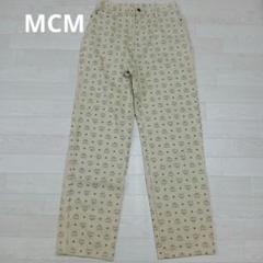 美品　MCM　総ロゴ入り　デニムパンツ　ジーンズ
