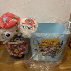 パウパトロール　MIGHTY MOVIE収納バケット　ブルー 他グッズセット