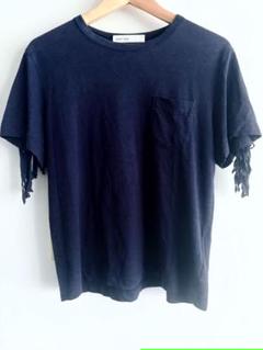 Sacai 23SS サカイ カットソー 切替トップス 半袖シャツ 送料込 Sacai サカイ シフォン切替 フロントプリント レイヤード