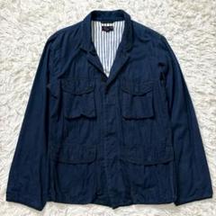 ★ 美品 45rpm テーラード ミリタリージャケット 45R umii908 45rpm - umii 908/45R/45rpm 千鳥格子 サイズ1 リネンテーラード