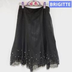 【ブリジット】スカート パール ビジュー◎11号/M L