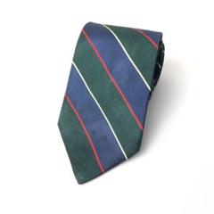 1139 BrooksBrothers USA製　ストライプ　ネクタイ　緑　紺