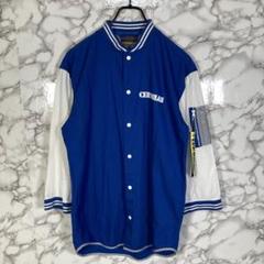 CEROMAS BRAND　（L）　七分袖　スタジャン風シャツジャンパー　青