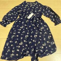GU ワンピースシャツ 130 ネイビー