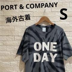 海外古着　ロゴ入りTシャツ タイダイ柄　ONEDAY ポートアンドカンパニー　S