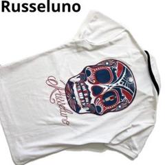 Russeluno ラッセルノ　スカル　ドクロ　ポロシャツ　メンズ　白　4 M Russeluno ラッセルノ スカル ドクロ ポロシャツ メンズ 白 4 M