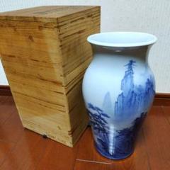 砥部焼 青絵染付山水絵 花瓶 飾り壷 中元竹山作 供箱付 B773 2025年最新】Yahoo!オークション -砥部焼花瓶の中古品・新品・未