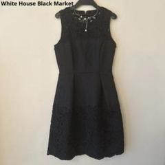 White House Black Market レースワンピース黒ロス購入S