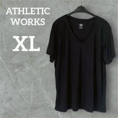 希少♡ATHLETIC WORKS 【XL】Tシャツ ブラック 半袖 無地 黒