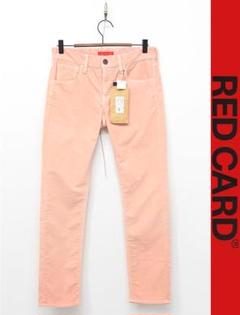 P350/未使用 RED CARD コーデュロイパンツ スキニー 24 M 赤