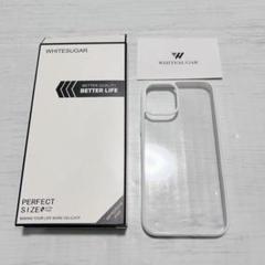 iPhone12 ケース　クリア　カバー　ホワイト　白