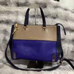 MARCBYMARCJACOBS レザー青ハンドバック2way