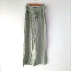 〈ココディール〉ワイドパンツ　ミントグリーン　リラックス　涼しげ　麻混　3