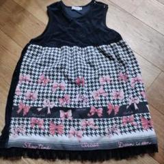 ノースリーブワンピース 120cm 千鳥格子柄
