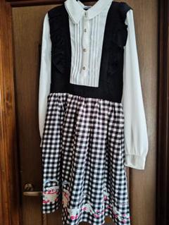 axes femme POETIQUEシナモロールコラボ ワンピ ブラック　M