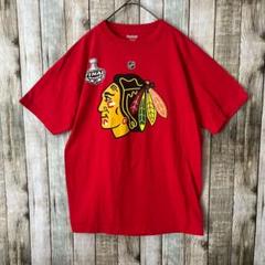 H100 リーボック NHL ブラックホークス TOEWS 赤Tシャツ #19