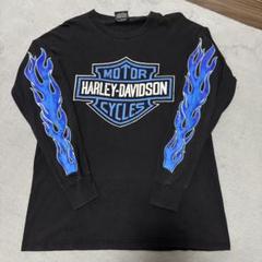 90s Harley-Davidson Blue Flame Long TEE