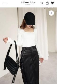 グラムリップス♡スクエアフィットTOPS♡ブラック グラムリップス♡スクエアフィットTOPS♡ブラック