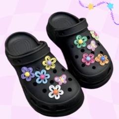 クロックス crocs ジビッツデコ y2kお花サンダル アクセサリー蝶々10個