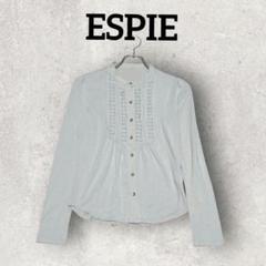 ESPIE フリルフロントボタンシャツ 長袖シャツ (38) ライトグレー