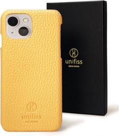iPhone 13 ケース　イエロー　黄色　フェイクレザー