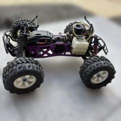 HPI サベージ　オレンジ トラックボディ 炎のグラフィック Amazon.co.jp: hpi ハマー サベージdt02 1/10 ラジコン ボディー