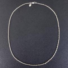 SAAD シルバー タタキ プレート 細角 チェーン ネックレス 55cm SAAD シルバー タタキ プレート 細角 チェーン ネックレス 55cm