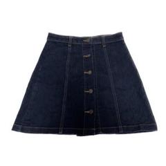希少 90年代 CHANEL スカート デニム フロント ボタン ミニ