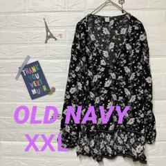 OLD NAVY 花柄 Vネックシャツ 【XXL】