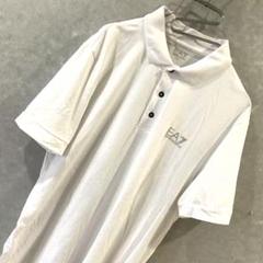 EMPORIO ARMANI EA7 ビッグロゴ ポロシャツ ホワイト L