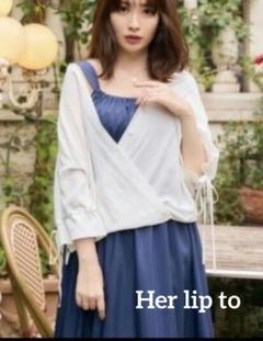 シャツ/ブラウス(長袖/七分) Her lip to - Her lip to Ruffled Pussy Bow Blouse Ruffled Pussy Bow Blouse,レディース