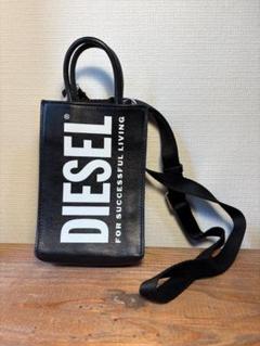 diesel★ユニセックス★レザー ショルダーバッグ★MINI★ブラック diesel☆ユニセックス☆レザー ショルダーバッグ☆MINI