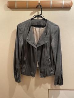 ARMANI JEANS アルマーニ レザー ライダース グレー 2025年最新】アルマーニ レザー ジャケットの人気アイテム