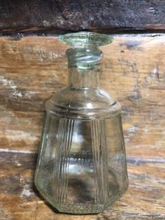 完全新品未使用の古い醤油瓶 老松醤油 醤油瓶 しょう油差し 昭和レトロ ガラス製醤油さし