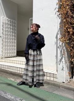 ふ*こ様 ネストローブ コットンヘビーツイルチェックキュロットパンツ ふ*こ様 ネストローブ コットンヘビーツイルチェックキュロット