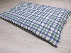 長座布団カバー 綿100％ 68X120㎝ チェック柄 BL