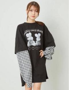 Ank Rouge アンクルージュ 病みうさレイヤード風ロンTE