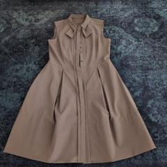 ☆フォクシーニューヨークワンピースベージュ希少42☆ ☆フォクシーニューヨークロングティアードワンピース希少42
