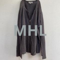 麻100% 極美品　マーガレットハウエル　カーディガン　Vネック　アイボリー 麻100% 極美品】MARGALET HOWELL マーガレットハウエル リネン