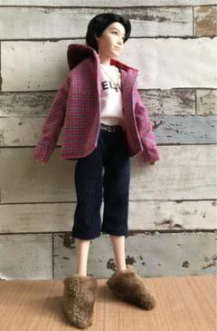 BTS ドール服　フード付チェックシャツセット　J-hope BTS ドール服 フード付チェックシャツセット J-hope - メルカリ