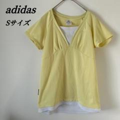 adidas climalite 半袖Tシャツ　レディース　S イエロー　テニス