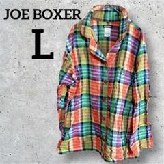 JOE BOXER 【L】チェック柄長袖シャツ