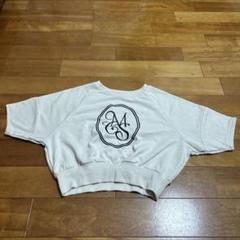 ems excite ランタンスリーブ刺繍トレーナー