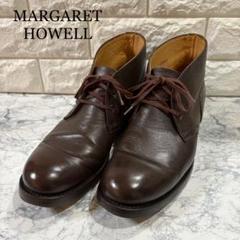 美品】マーガレットハウエル サイドゴアブーツ ブラウン