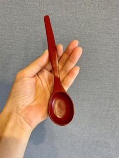赤い 木製 漆器 スプーン