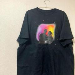 E+T 6 25 23 夜空　星空　メンズ　Tシャツ　ブラック　古着　プリント