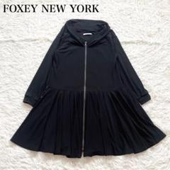 極美品✨フォクシー　ジップアップ　ワンピース　フリル　40ブラック　39931 極美品✨フォクシー ジップアップ ワンピース フリル 40ブラック